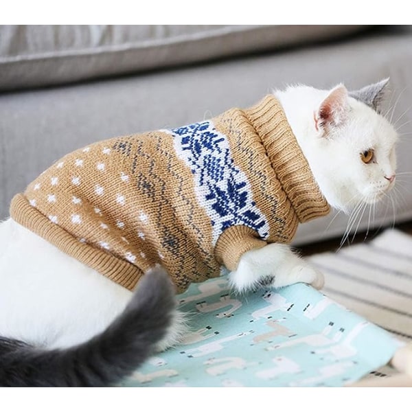 Kattkläder Tröja för Kattunge Små Hundar Katter Vinter Stickad Kläder