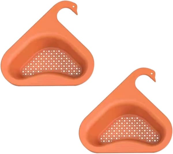Triangelpar dräneringskök sil hörnställ sil orange 2 stycken