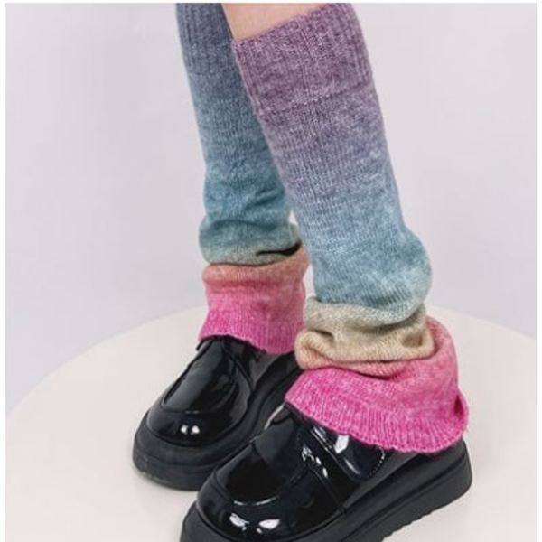 Dam Benvärmare Mode Stickade Benvärmare Kawaii Benvärmare Japanska Stickade Strumpor