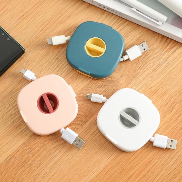 Multifunktionel Mini Bærbar Mobiltelefon Data Kabel Opbevaringsboks