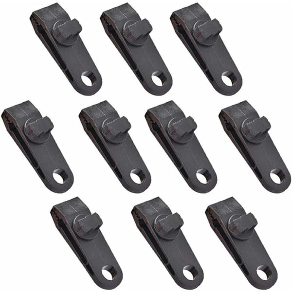 10-pack presenningklämmor markis camping husvagn trädgård presenningklämmor svart