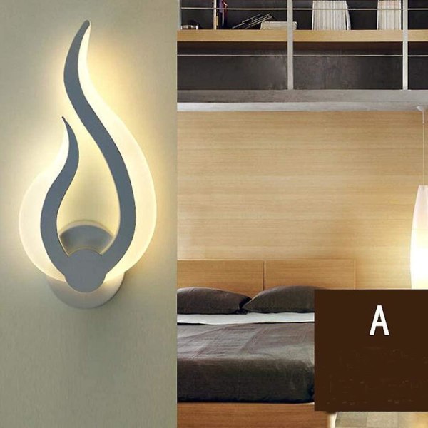 Inomhus LED-vägglampa, 9w modern vägglampa, flammformad vägglampa