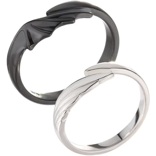 Par Matchende Ringe til Mand Kvinde Brugerdefineret Justerbar Sun Moon Ring Sæt An