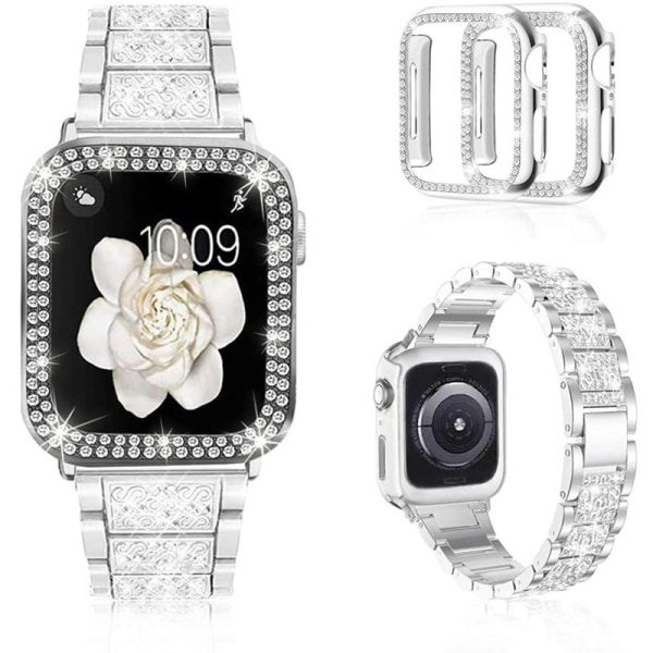 Compatible with Apple Watch Bands 38mm with Case for Women, Metal