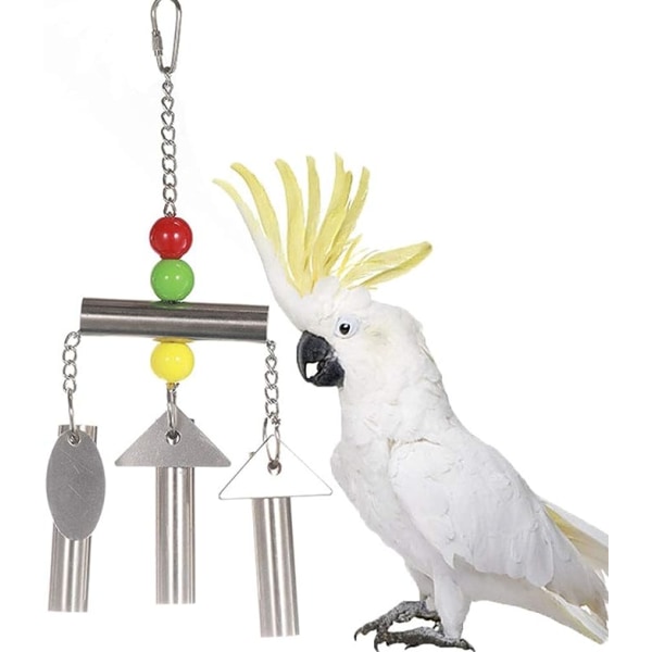 Rustfritt stål Bells-leketøy med søt lyd for Bird Parrot Macaw