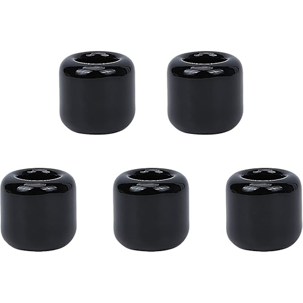 Set med 5 Keramiska Ljushållare för Klockspel, 17,5 mm Svarta Rituella Ljushållare, Perfekt för Ritualer, Vaka, Spådom, Häxkonst