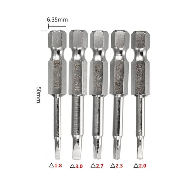 5PCS Triangular Head Magnetisk Skruetrækker Bits Sæt S2 Stål 1.8mm