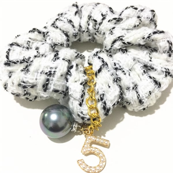 1 stk Elegant Elastisk Dame Scrunchies Elastisk Hårbånd Pearl Luxu