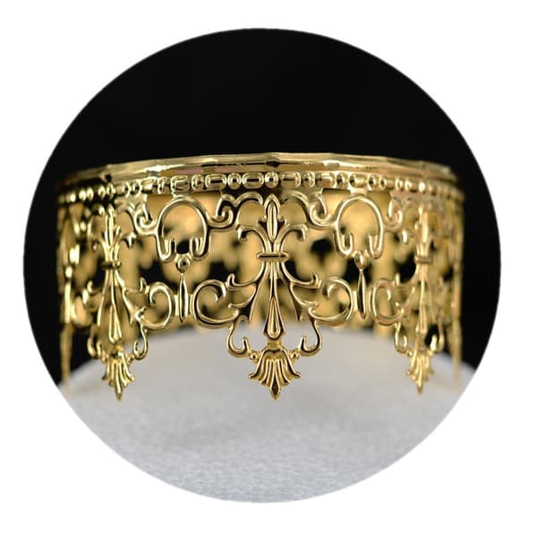 2 stk Kronekake Topper Mini Tiara Bursdagskake Topper gull Krystall