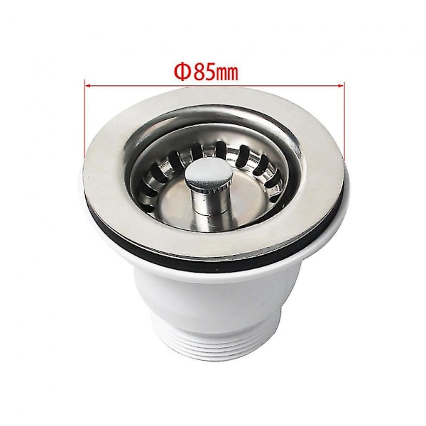 85mm kromattu Belfast-allassiivilä - sopii 60mm reikään