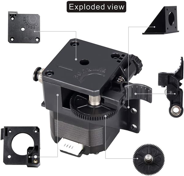 Oppgraderte Bowden-ekstruderdeler kompatible med V5 og V6 J Hotend