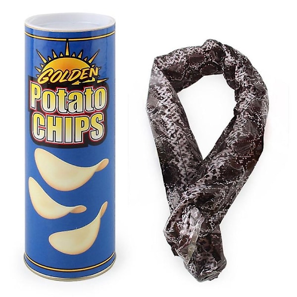 Potatischips orm kan hoppa fjäder orm leksak-B