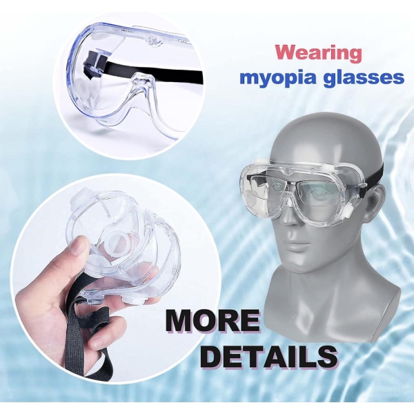 2 Pieces Safety Glasses Against Droplets, Eye Protection Anti-dust, Anti-f