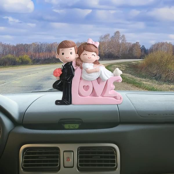 Bil Dashboard Ornament, Mini Resin Miniature Par Figuriner Fe