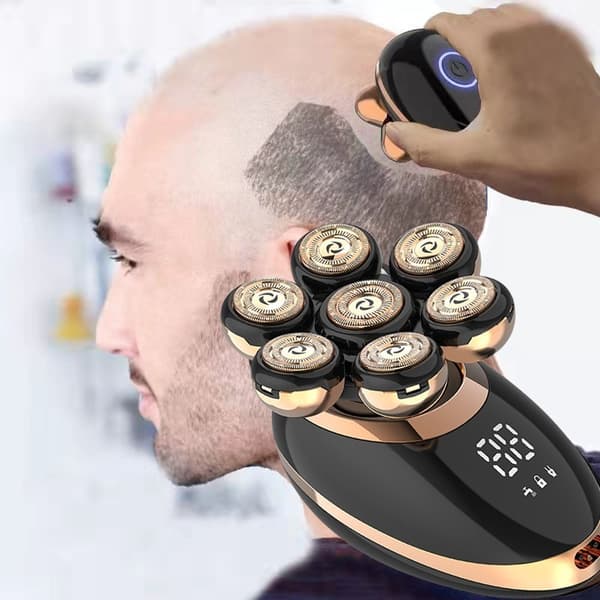 Multifunksjonell elektrisk ansiktsbarberer 5 flytende barberhoder