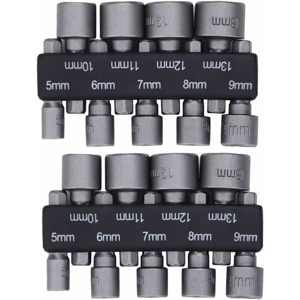 2×9pcs Socket Set Deep Socket Set 5-13mm Socket Wrench Socket Ada