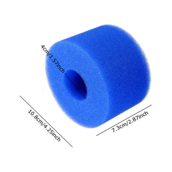 Sett med 4 skumfilter for basseng - Filter for Intex Type S1 - Skumfilter