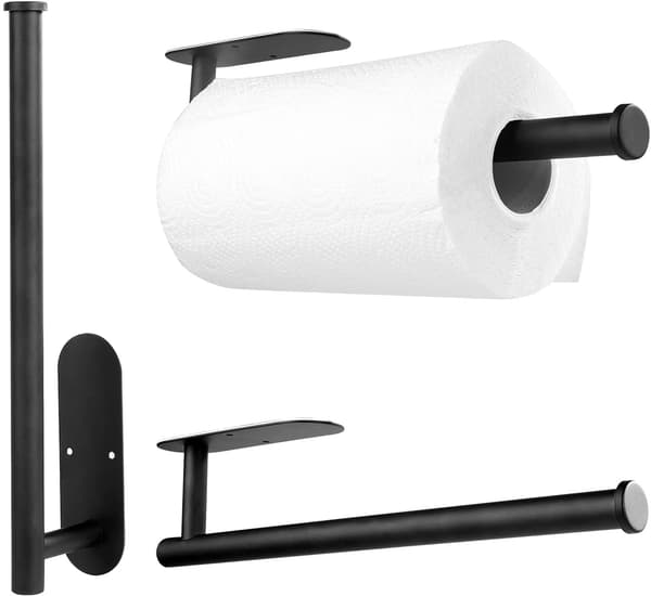 WC-paperiteline, ruostumaton teräs, musta