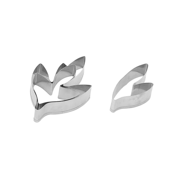 KITCHENWARE Petal & Leaf Rustfritt Stål Cutter Set Gum Paste Blomsterlagingsverktøy for Dekorering av Kaker (Peony Leaf Cutters)