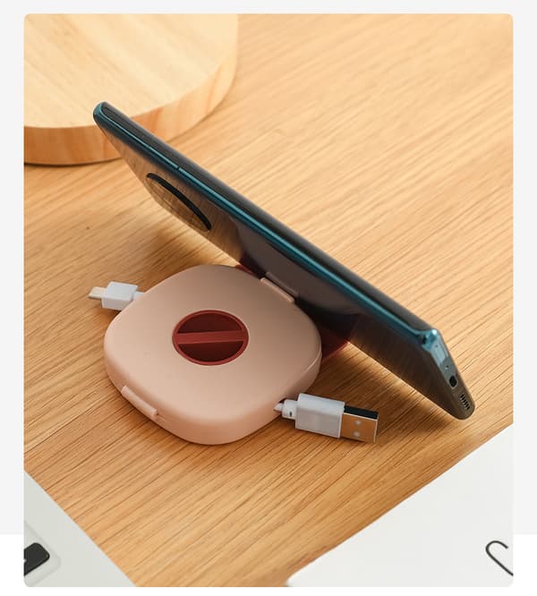 Multifunktionell Mini Bärbar Mobiltelefon Data Kabel Förvaringslåda