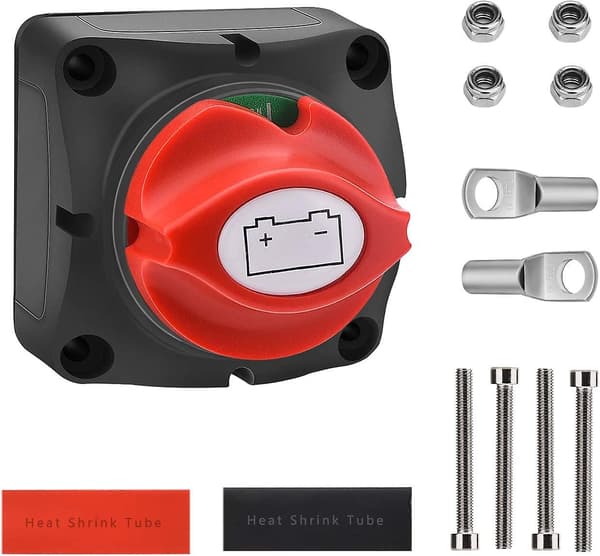Funteck 2-positions enkelt batterifrakoblingsafbryder til bil, campingvogn