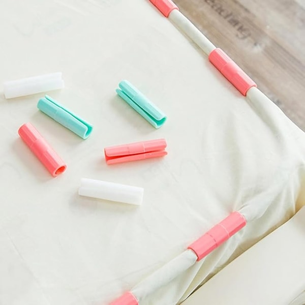 20 stk. dyneklips, dyneklips i plast for å feste dynetrekk, dyneklips for dyne