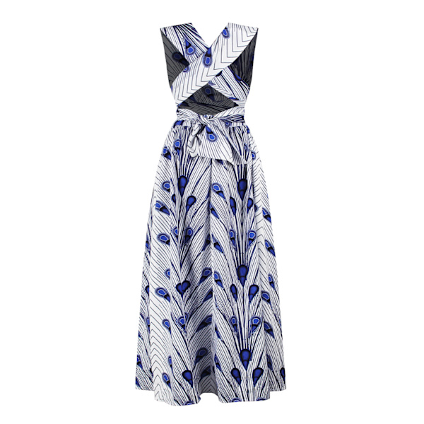 Naisten seksikäs midi-pitkä mekko, elegantti A-linjainen keinumekko