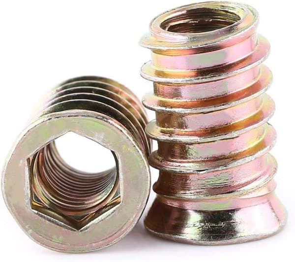 Pakke med 20 stk M10 gjengede sekskantsmutter, innsatsmutter sortiment (M10*25mm)