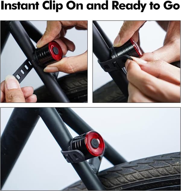 Cykel bakljus 2-pack - Ljusstark LED cykel bakljus för cykling