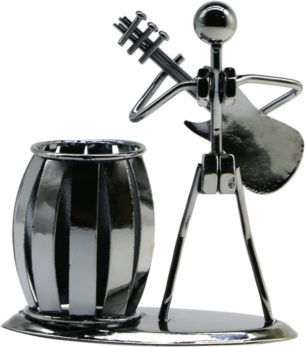 Gitarpennholder Kreativ Skrivebord Multifunksjonell Metall Blyantholder
