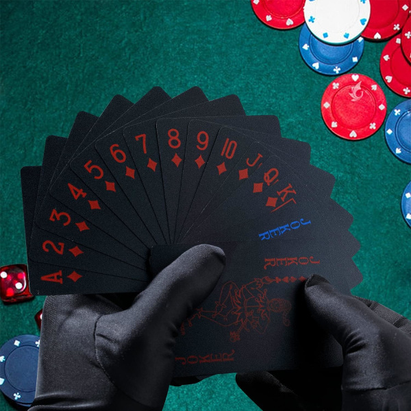 2 kortstokker Spillekort Pokerkort Kortstokker Premium Black Pok