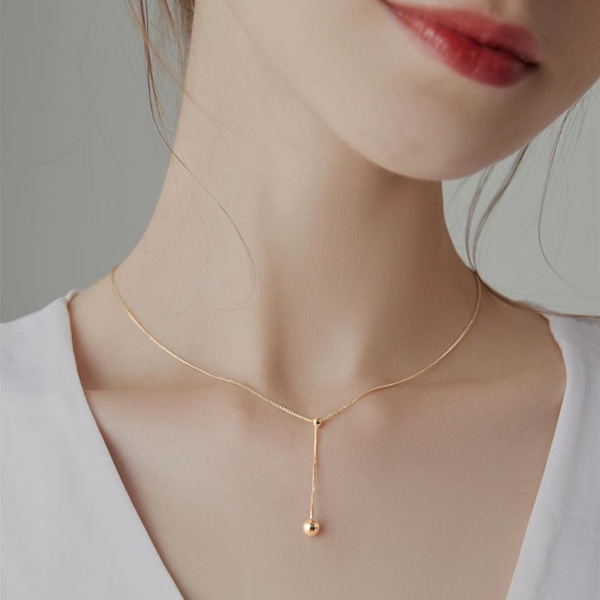 s925 sterling silver pärlhalsband damer lätt lyx high-end