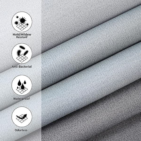 Dusjforheng 180 x 180 cm 100% Polyester med Ringer, Anti-Milde