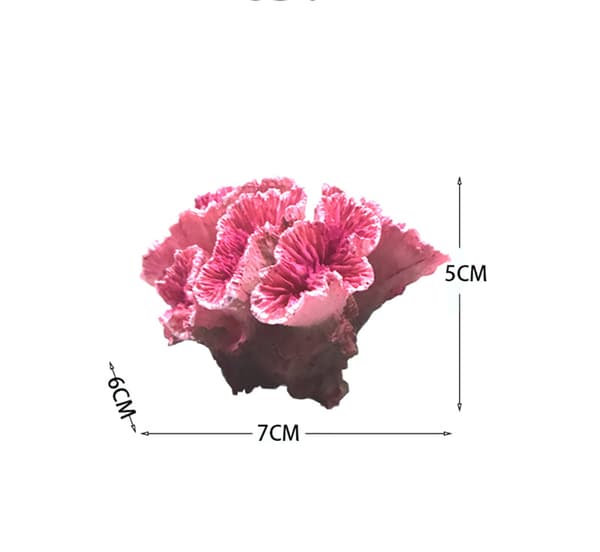 Rosa koraller för akvariedekoration. 6*7*5cm