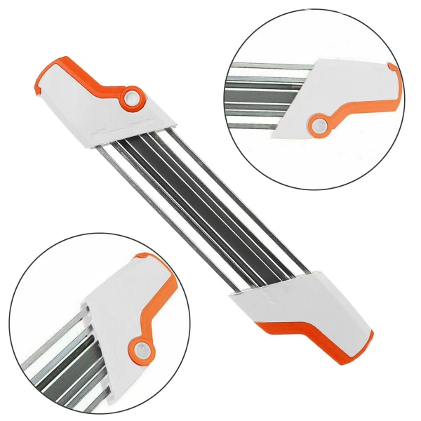 File holder for chainsaw chain Ø 4.0 mm, white+orange, 32*6*2.5cm