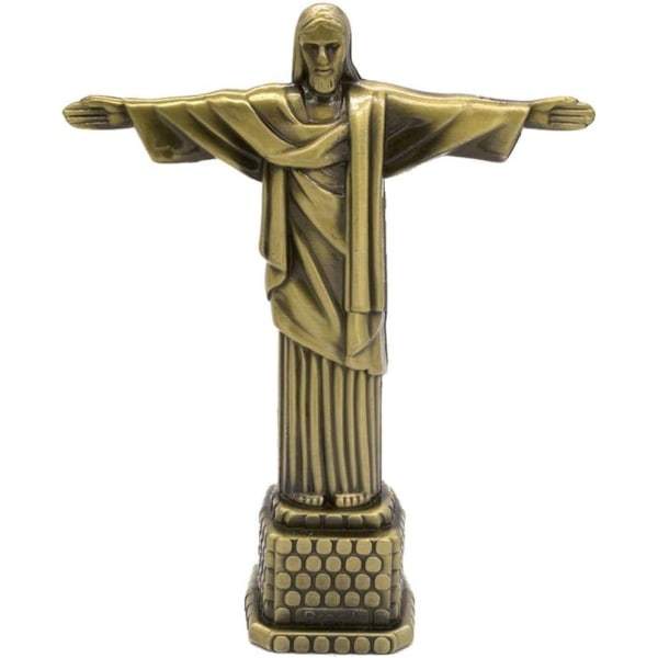 Metal Brazil Crist Redentor Jesus -figuuri Kristuksen lunastajan patsas