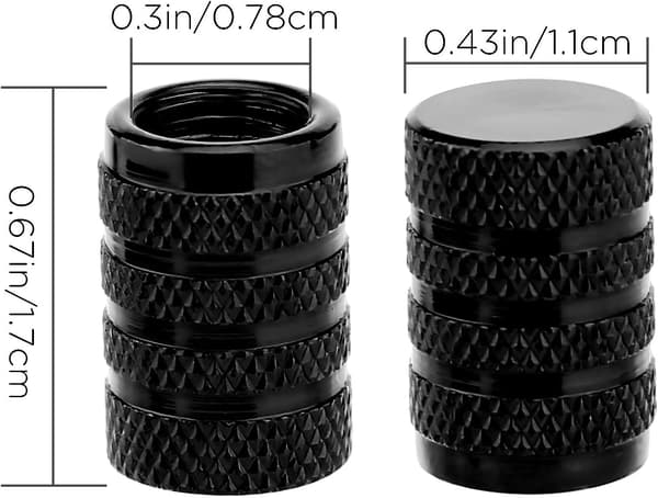 8 stycken däckventilhylsor, däckventilhylsa i aluminium med