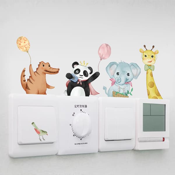 Et sæt miljøvenlige og allergivenlige wallstickers Blødt stof