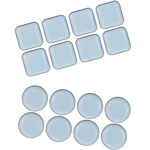 16 st möbelglidare, självhäftande teflon, teflonunderlägg, teflonunderlägg för att enkelt flytta tunga möbler, används i stolar, soffor, skrivbord, bord, fåtöljer (blå)