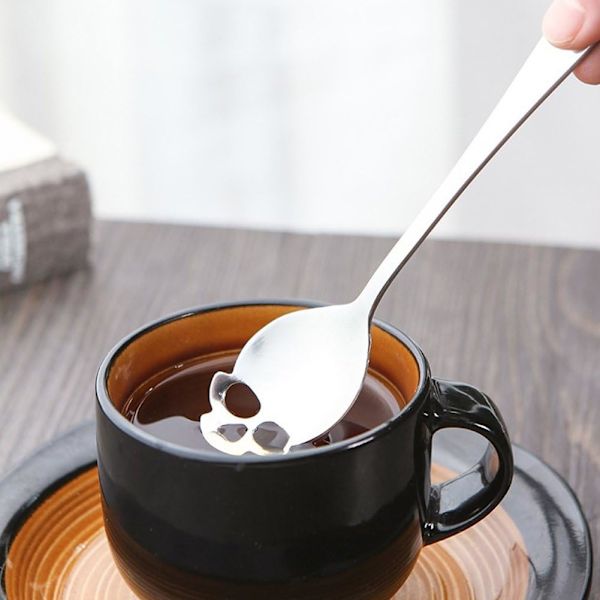 304 Rostfritt Stål Skalle Socker Sked Dessert, Te, Kaffe Omrörning