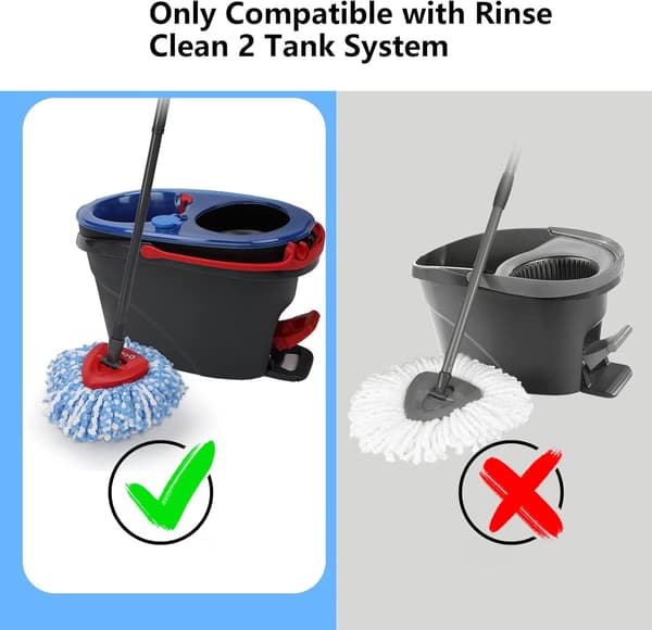 Pack O-Cedar EasyWring RinseClean Mikrofibermopp Hoderstatter for 2-Tank System (Blå)