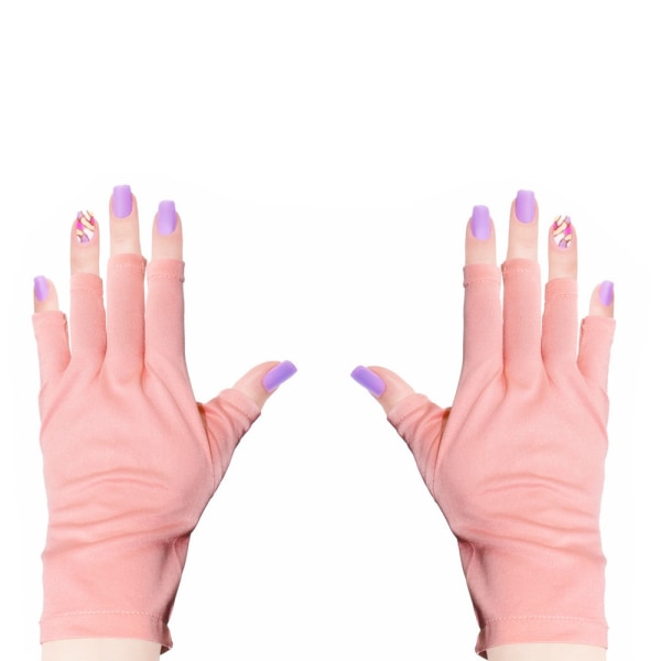 2 par nagelhandskar UV-skyddshandskar Fingerlösa handskar för att förhindra