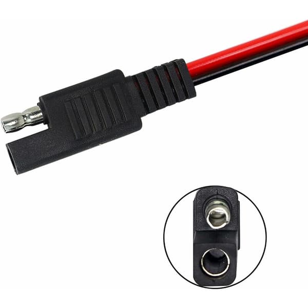 5 stk. 6\" SAE-stikkabel 14 AWG 2-bens SAE hurtigkobling C