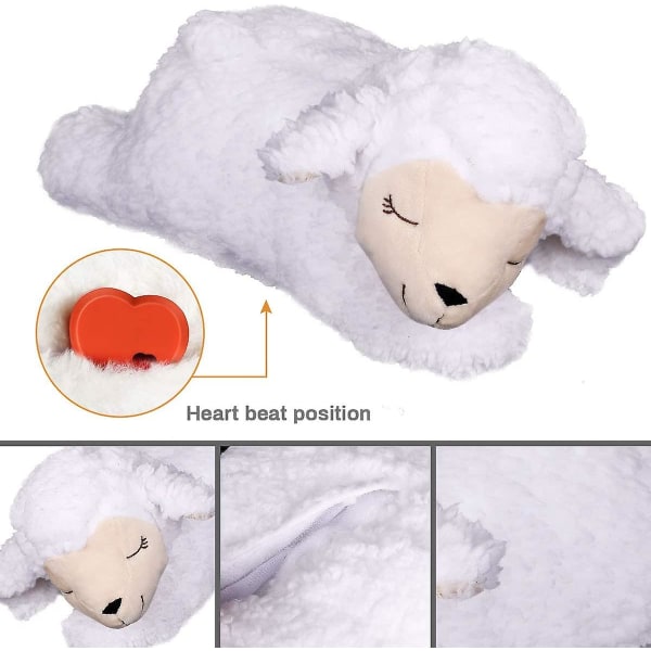 Plush Dog Toy, Puppy Toy With Heartbeat Behavioral Aid Warm Plush