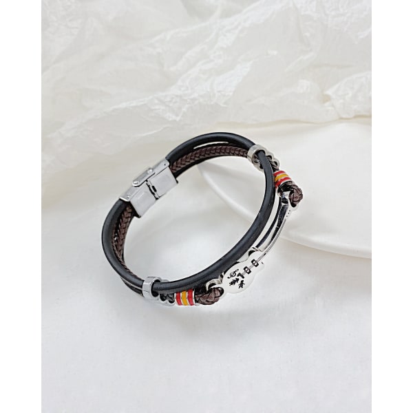 Herre Punk Lær Armbånd Rustfritt Stål Rock Gitar Armbånd