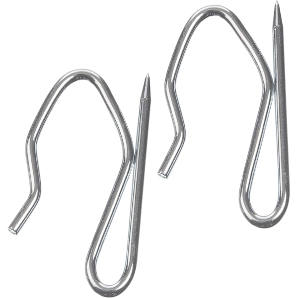 Verhokoukut (50 kpl) Raskaat sinkityt - Raskaille ja laskostetuille verhoille - 34 x 19 mm