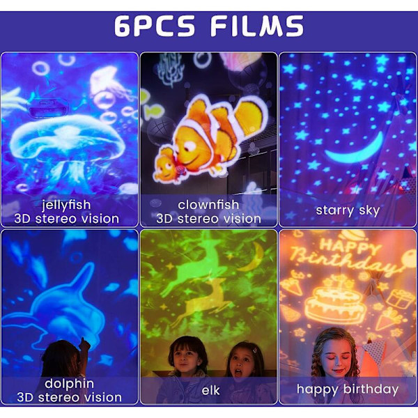 Ocean Night Light Projector, Kids Galaxy Projector for Bedroom, N