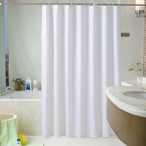 Duschdraperi i polyester 180 x 200 cm Vit