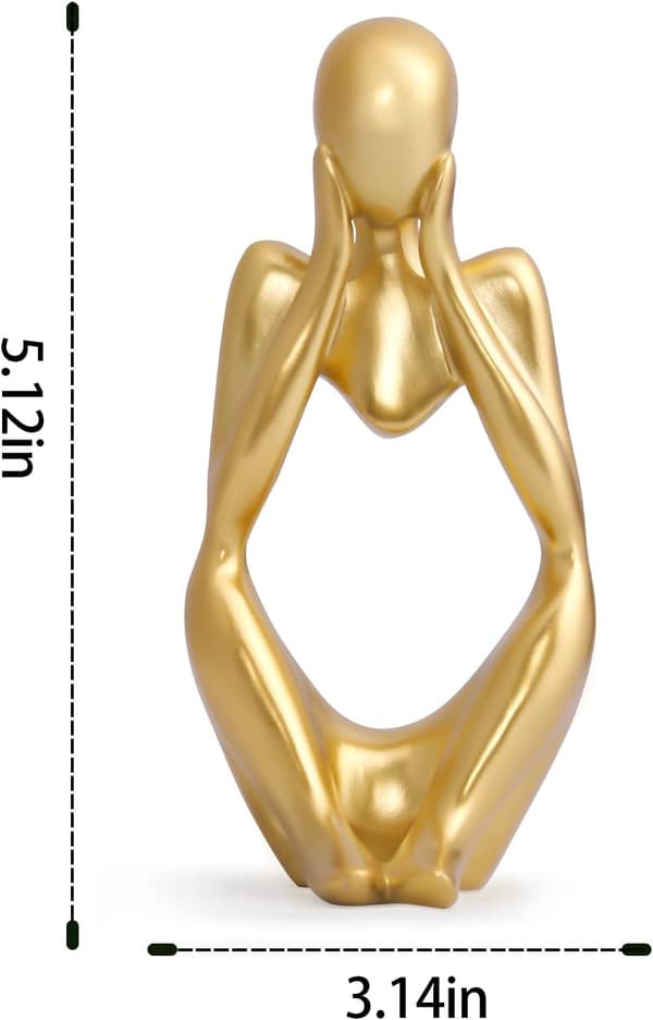 Resin Statue Tænker Stil Dekorativ Abstrakt Skulptur Samleobjekt