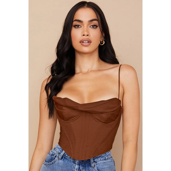 Kvinders Silke Tank Top Damer Satin Fiskeben Camisole Silke Løs